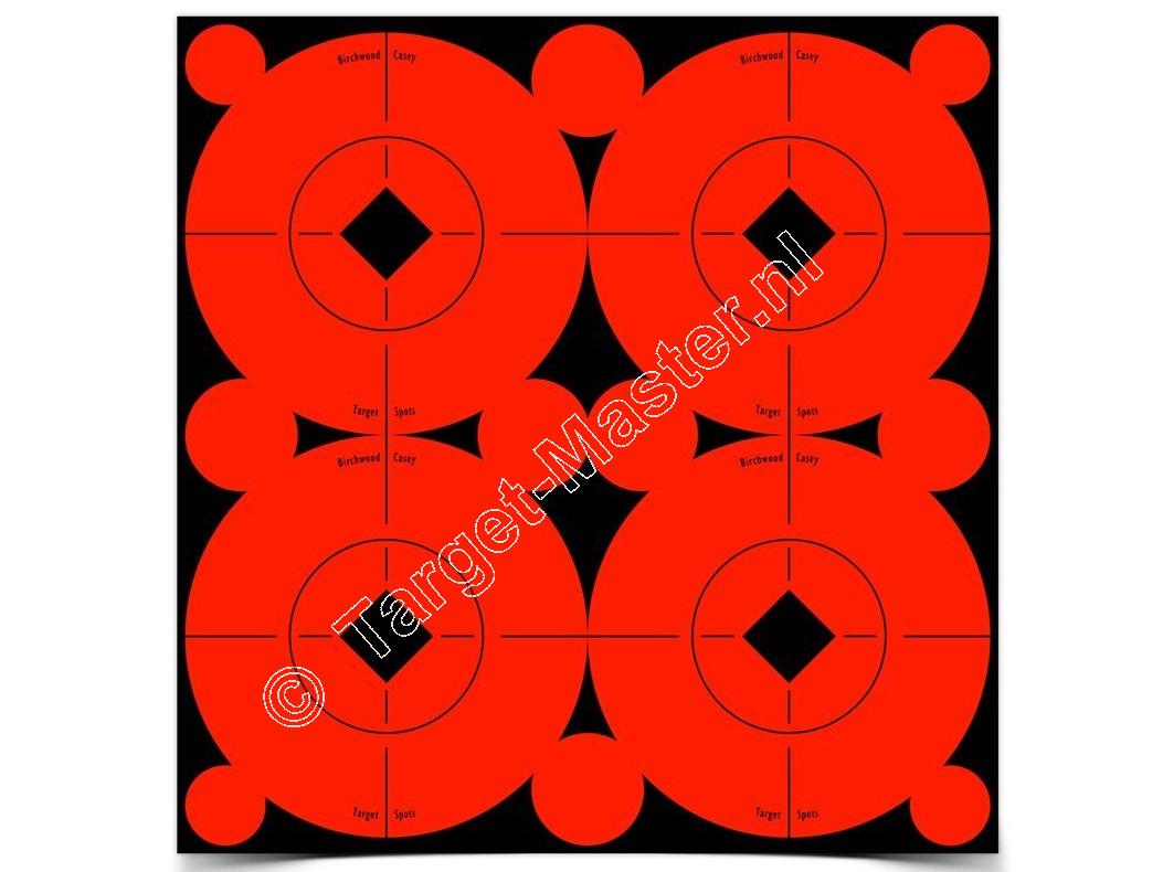 Birchwood Casey TARGET SPOTS Self-Adhesive Targets RED  7.5 Centimeter